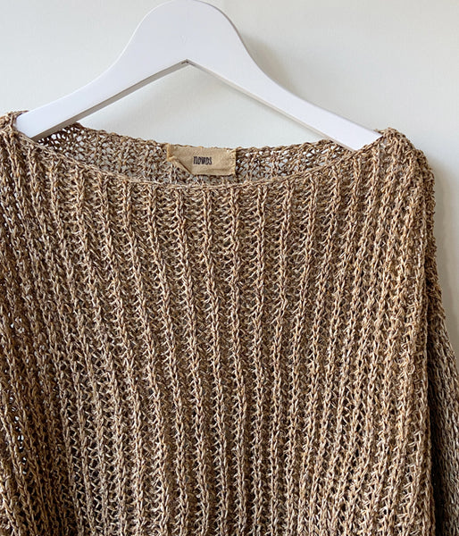 nowos/MIX SWEATER(BROWN)