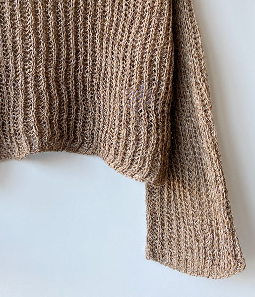 nowos/MIX SWEATER(BROWN)