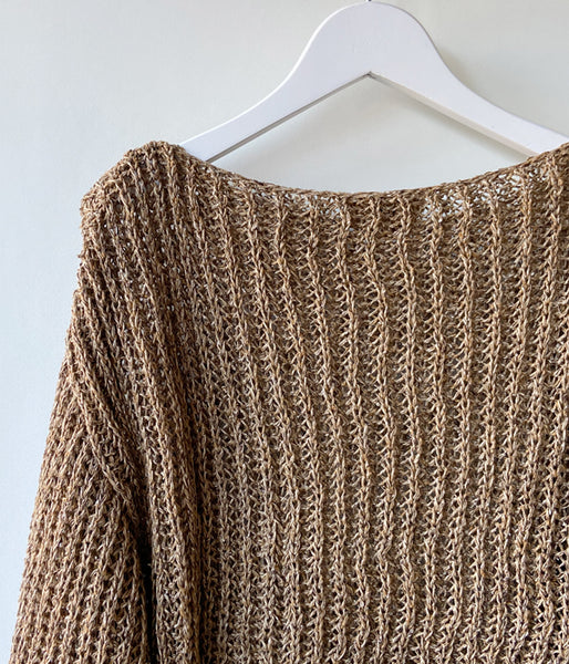 nowos/MIX SWEATER(BROWN)