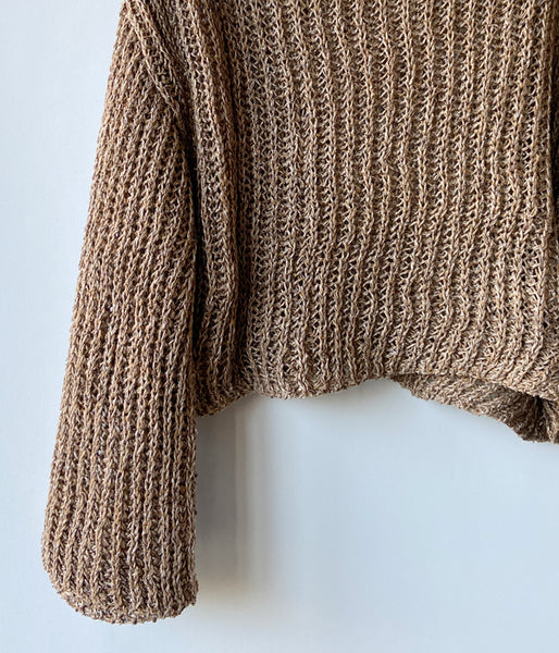 nowos/MIX SWEATER(BROWN)