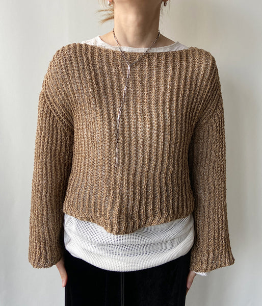 nowos/MIX SWEATER(BROWN)