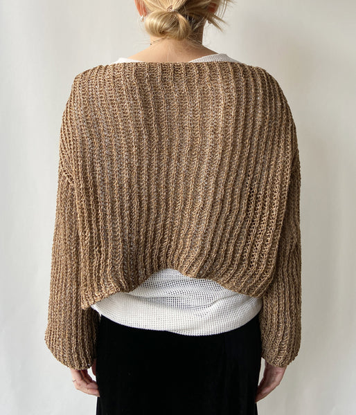 nowos/MIX SWEATER(BROWN)