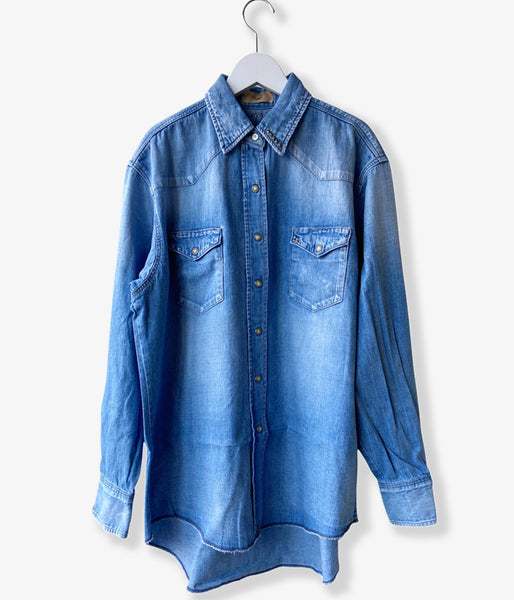 nowos/DENIM SHIRT(INDIGO)