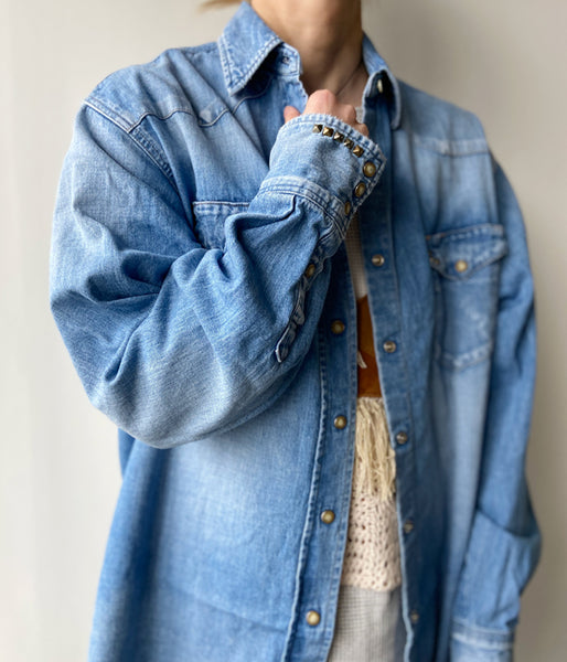 nowos/DENIM SHIRT(INDIGO)