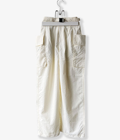 PHEENY/NYLON TAFFETA MILITARY PANTS(WHITE)