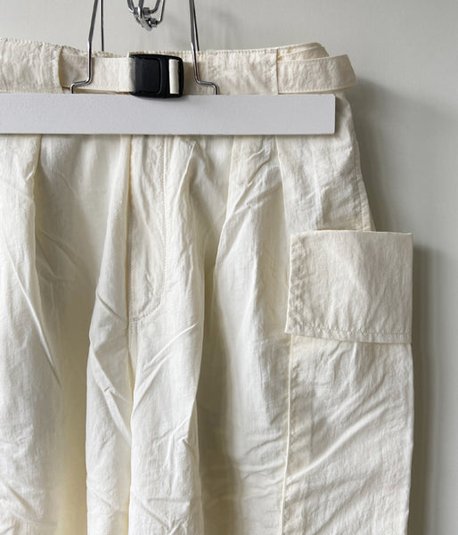 PHEENY/NYLON TAFFETA MILITARY PANTS(WHITE)