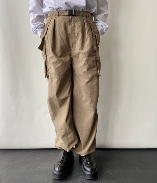 PHEENY/NYLON TAFFETA MILITARY PANTS(KHAKI)