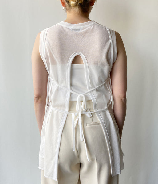 PHEENY/COTTON NYLON SHEER N/S ENSEMBLE(WHITE)