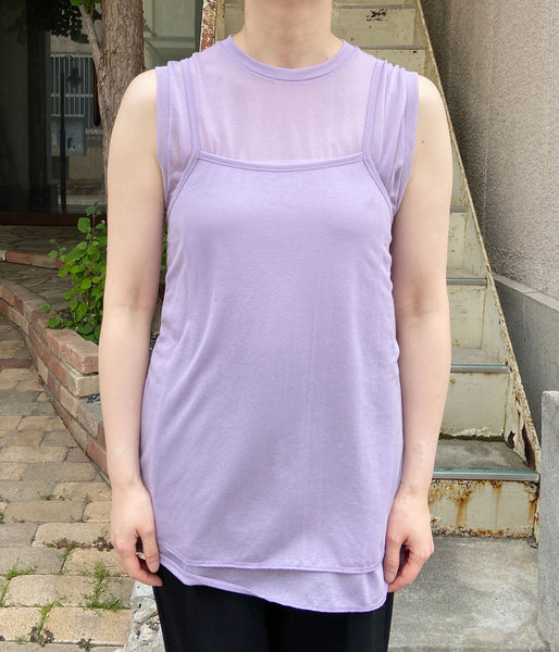PHEENY/COTTON NYLON SHEER N/S ENSEMBLE(LAVENDER)