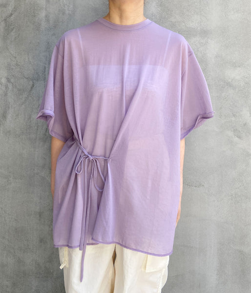 PHEENY/COTTON NYLON SHEER DRAPE S/S(LAVENDER)