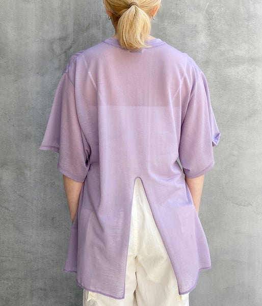 PHEENY/COTTON NYLON SHEER DRAPE S/S(LAVENDER)