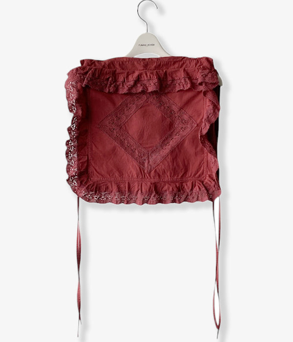 FUMIKA_UCHIDA/OVER-DYED CUSHION TOP_MINIMUM(BORDEAUX)