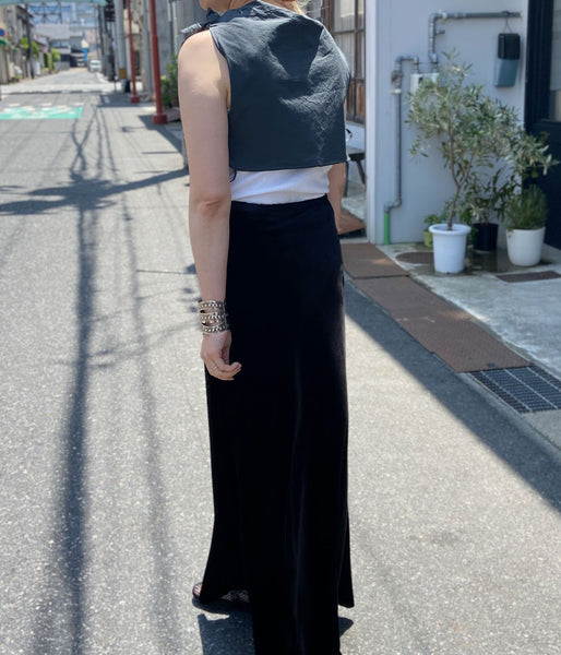 FUMIKA_UCHIDA/OVER-DYED CUSHION TOP_MINIMUM(D.GREEN)