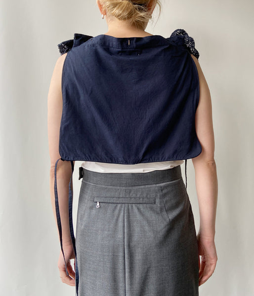 FUMIKA_UCHIDA/OVER-DYED CUSHION TOP_MINIMUM(NAVY)