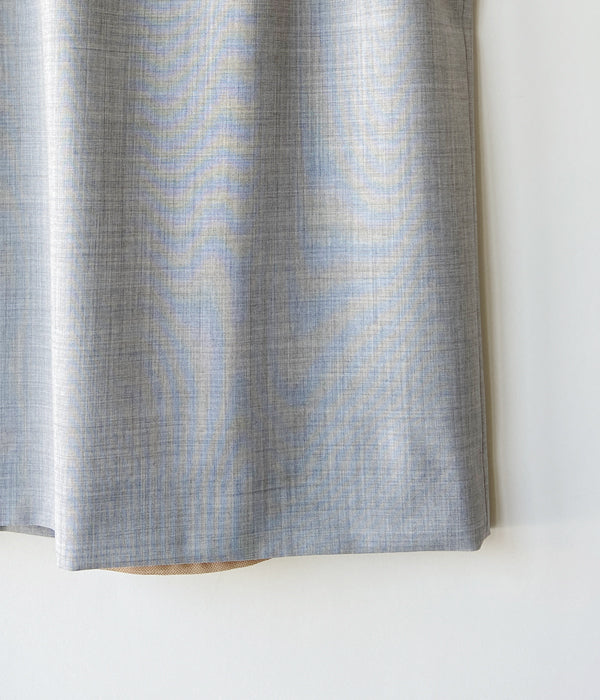 FUMIKA_UCHIDA/ZIPPED BACK SLIT MIDI SKIRT(LIGHT GREY)