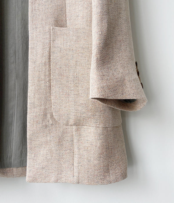 fumika _uchida フミカウチダ　ノーカラー ジャケット ベージュ フミカウチダ(FUMIKA UCHIDA)フミカウチダ ノーカラージャケット