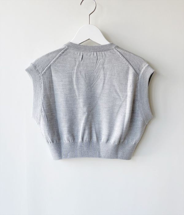 FUMIKA_UCHIDA/KNITTED V-NECK VEST(LIGHT GREY)