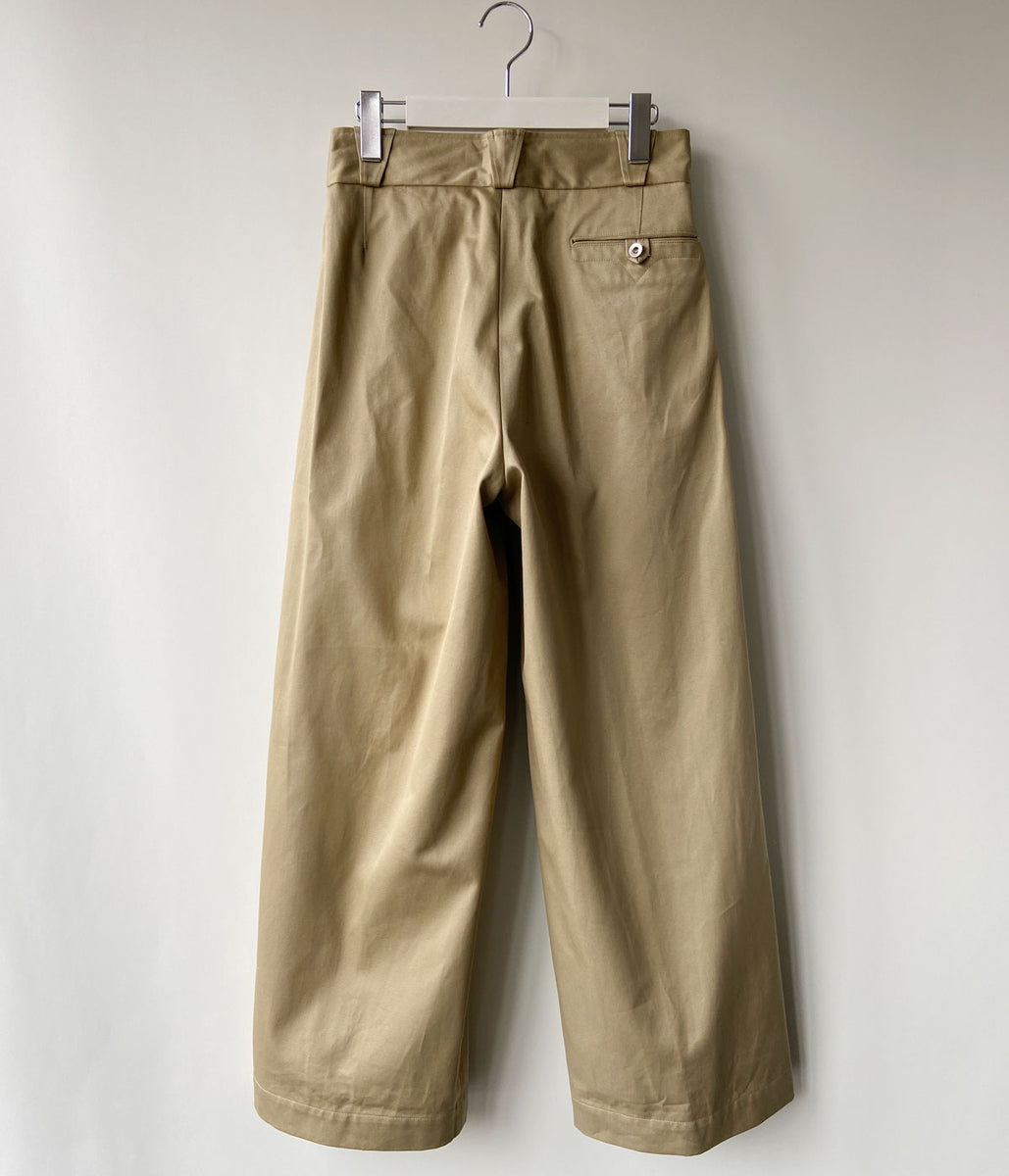 FUMIKA_UCHIDA/UNIFORM WEAPON 2-TUCK PNATS(KHAKIBEIGE)