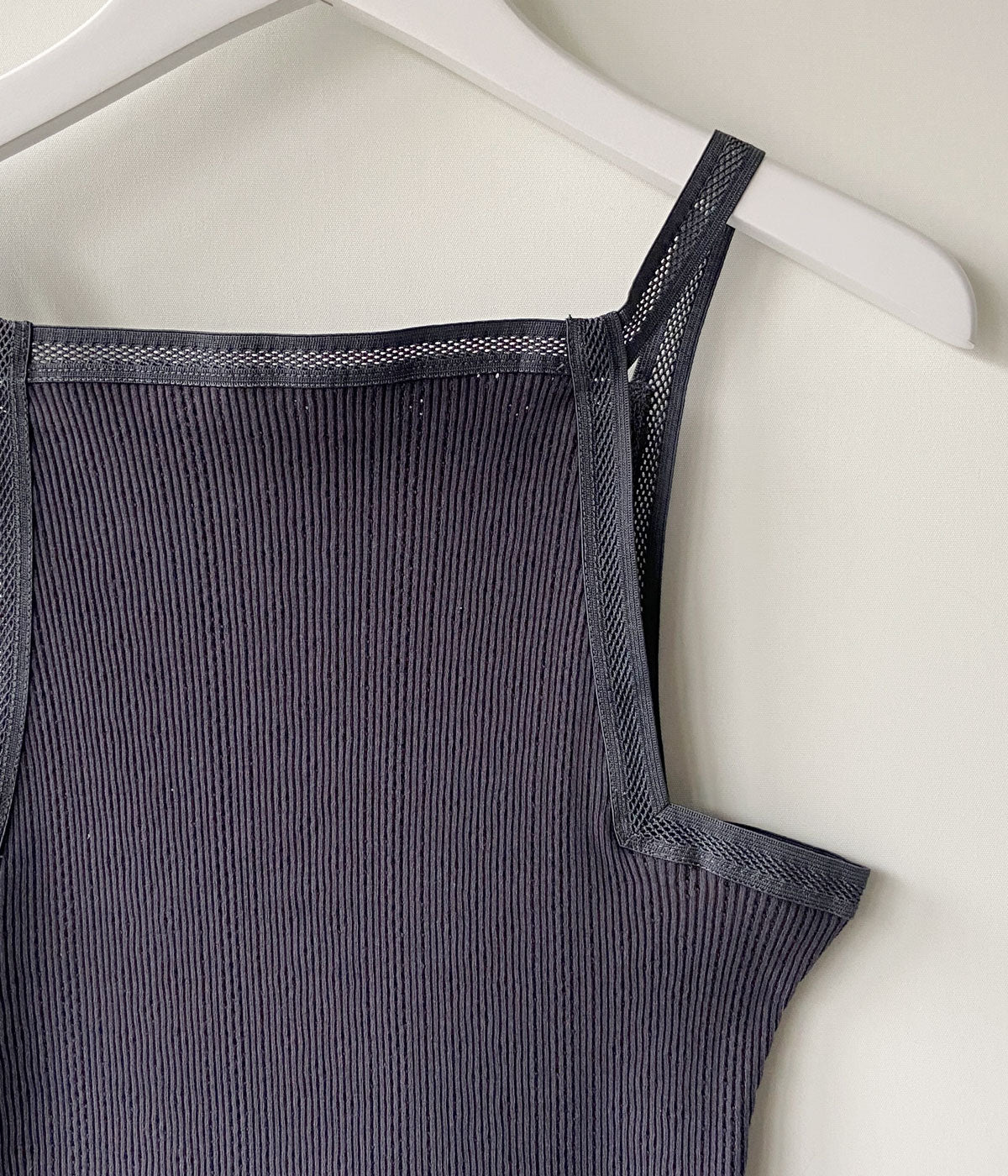 トップス FUMIKA_UCHIDA EYELET RIB STITCH CAMISOLE FUMIKA_UCHIDA/EYELET RIB STITCH CAMISOLE(CHARCOAL)