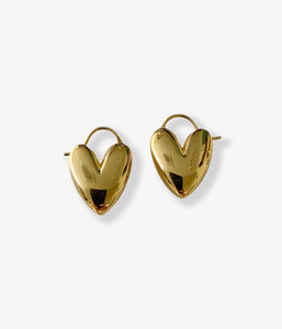 R.ALAGAN/TINY PUFFY HEART HOOPS