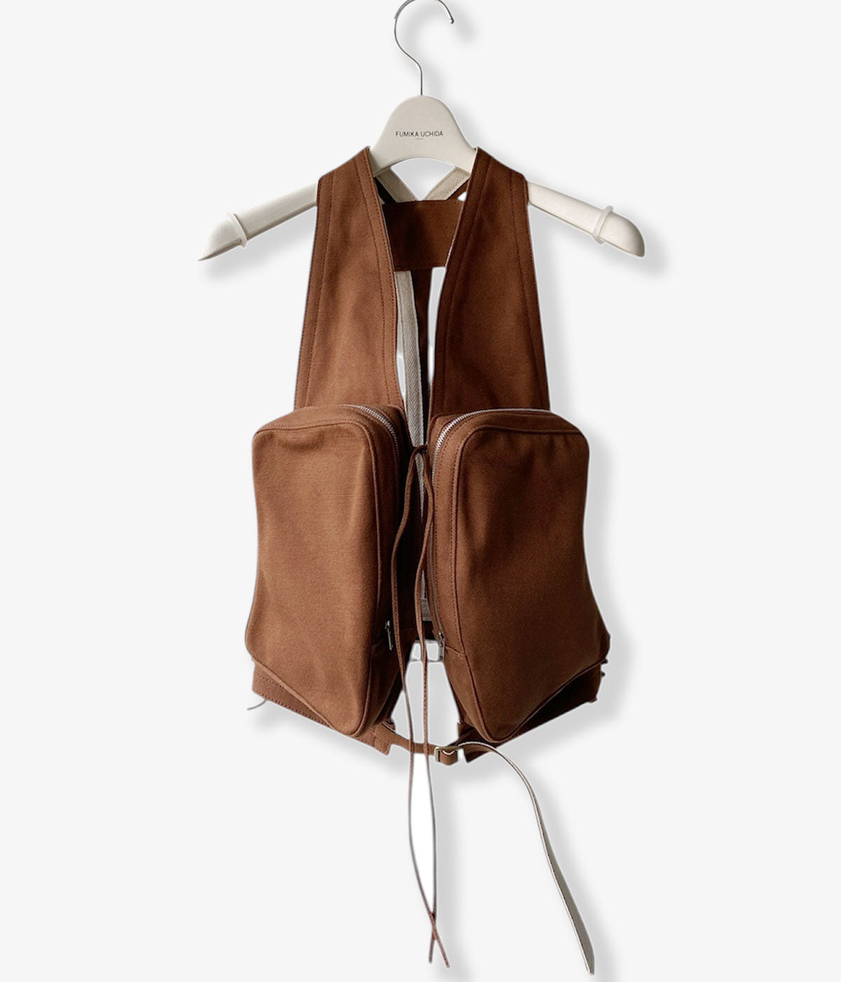 FUMIKA_UCHIDA/COTTON CANVAS TACTICAL VEST(BROWN)