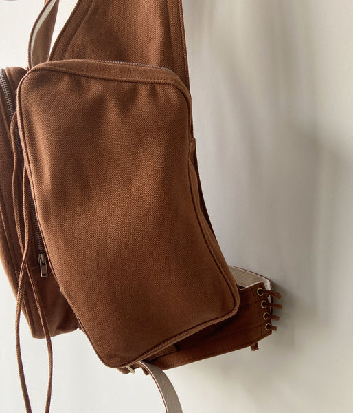 FUMIKA_UCHIDA/COTTON CANVAS TACTICAL VEST(BROWN)