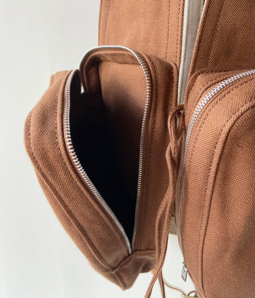 FUMIKA_UCHIDA/COTTON CANVAS TACTICAL VEST(BROWN)