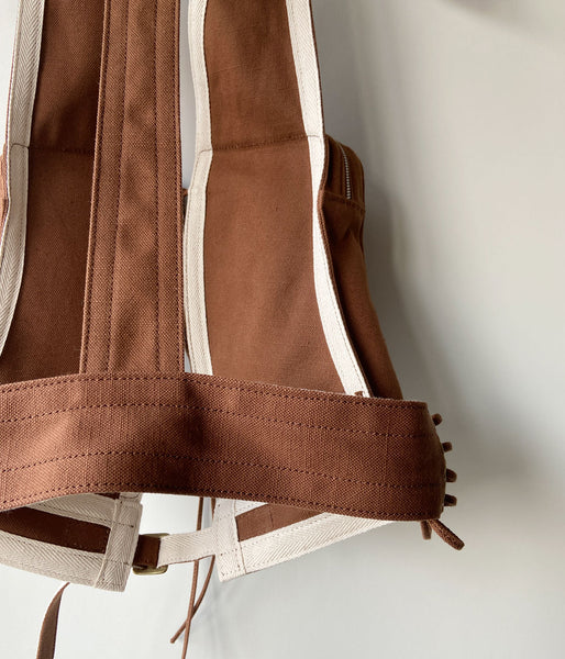 FUMIKA_UCHIDA/COTTON CANVAS TACTICAL VEST(BROWN)