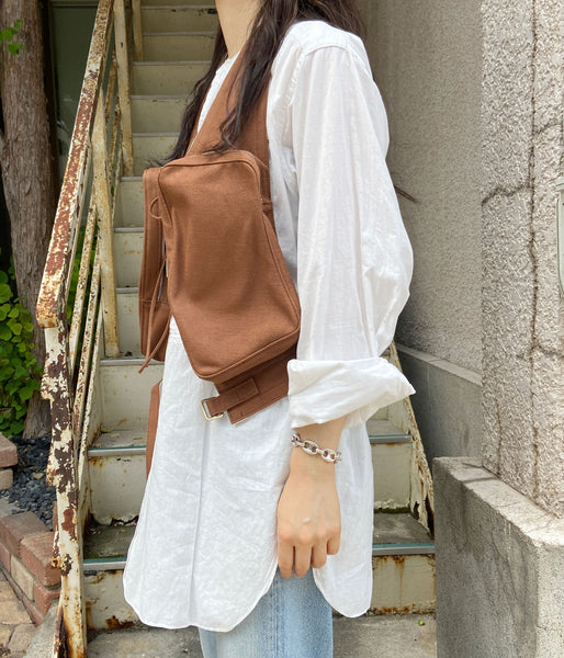 FUMIKA_UCHIDA/COTTON CANVAS TACTICAL VEST(BROWN)