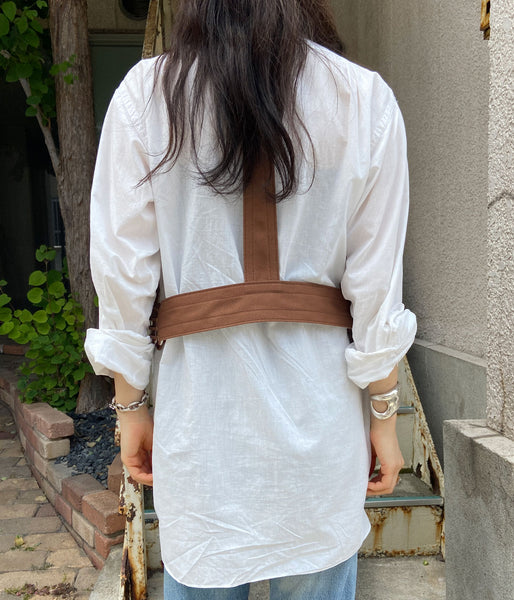 FUMIKA_UCHIDA/COTTON CANVAS TACTICAL VEST(BROWN)