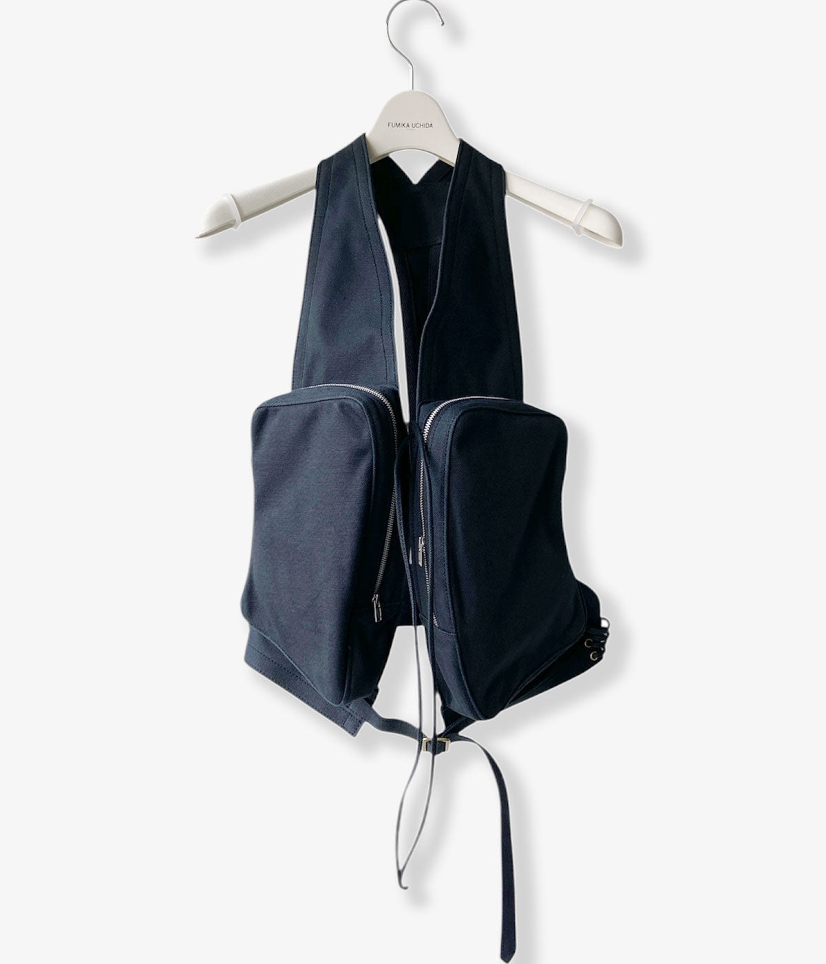 FUMIKA_UCHIDA/COTTON CANVAS TACTICAL VEST(BLACK)