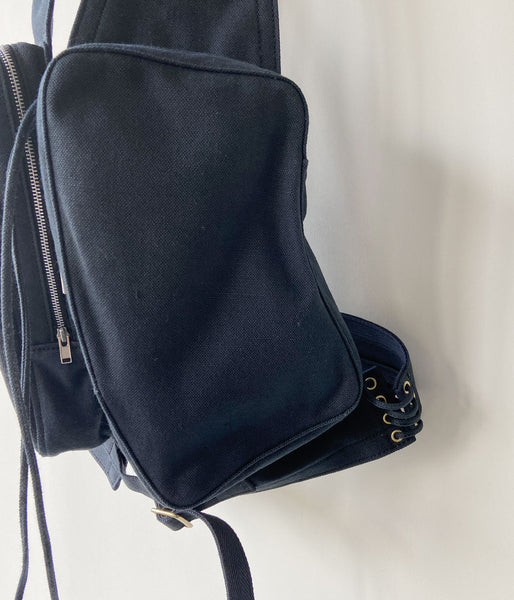 FUMIKA_UCHIDA/COTTON CANVAS TACTICAL VEST(BLACK)