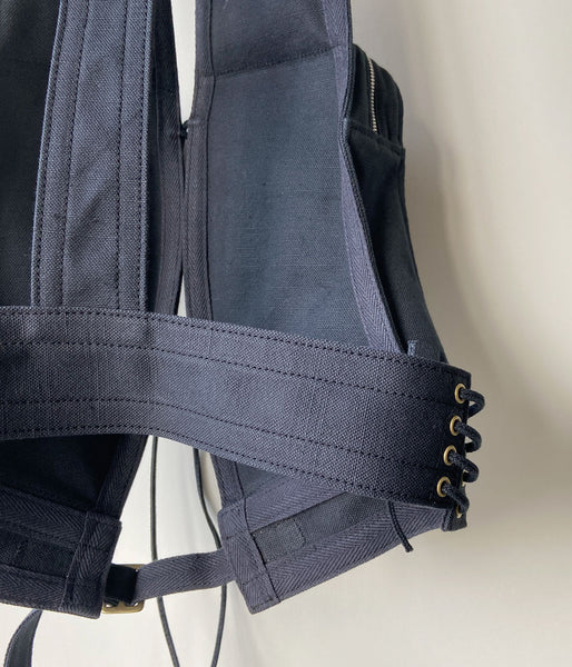 FUMIKA_UCHIDA/COTTON CANVAS TACTICAL VEST(BLACK)