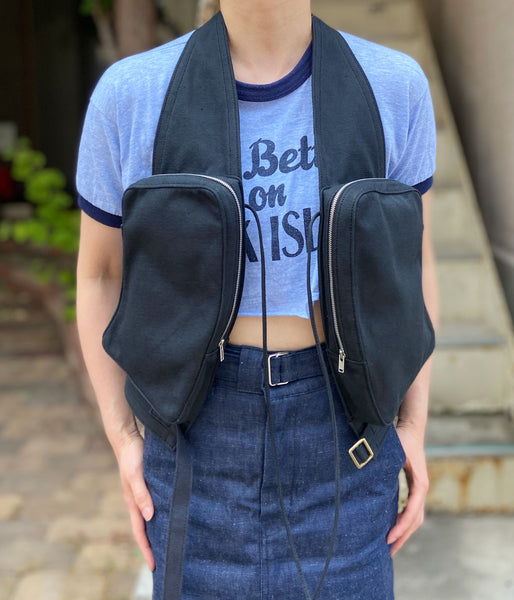 FUMIKA_UCHIDA/COTTON CANVAS TACTICAL VEST(BLACK)