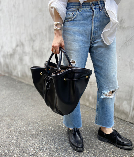 FUMIKA_UCHIDA/CHROMEXCEL LEATHER CARPENTERS TOOL BAG:S(BLACK)