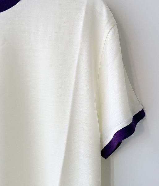 PHEENY/WOOL JERSEY RINGER TEE(WHITE)