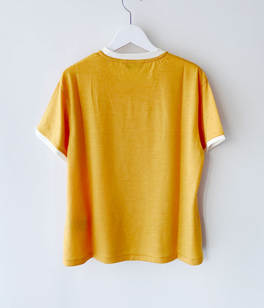 PHEENY/WOOL JERSEY RINGER TEE(YELLOW)