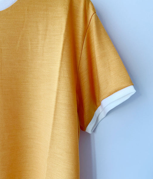 PHEENY/WOOL JERSEY RINGER TEE(YELLOW)