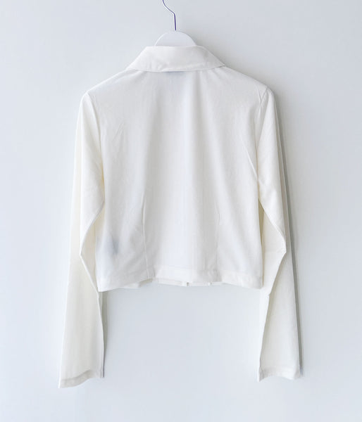 PHEENY/SHEER VELOUR SHIRT(IVORY)