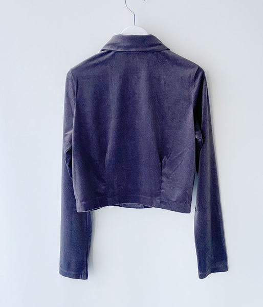 PHEENY/SHEER VELOUR SHIRT(GRAY)