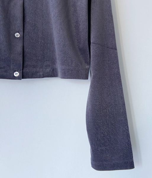 PHEENY/SHEER VELOUR SHIRT(GRAY)