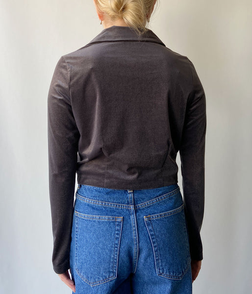 PHEENY/SHEER VELOUR SHIRT(GRAY)