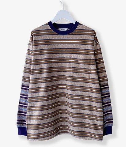 PHEENY/MULTI BORDER LAYERED L/S(BROWN)