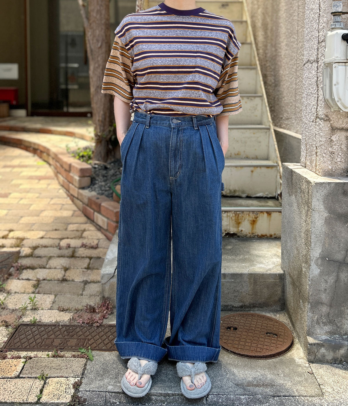 PHEENY/MULTI BORDER LAYERED S/S(PURPLE)