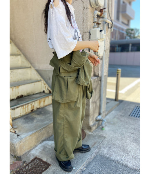 nowos/COVER ALLS(KHAKI)