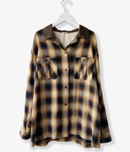 nowos/CHECK SHIRT(BROWN)