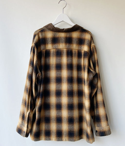 nowos/CHECK SHIRT(BROWN)
