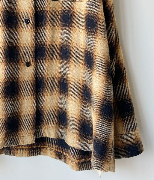 nowos/CHECK SHIRT(BROWN)