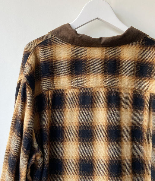 nowos/CHECK SHIRT(BROWN)