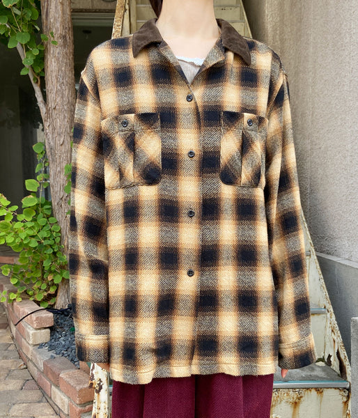 nowos/CHECK SHIRT(BROWN)
